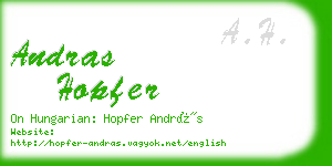 andras hopfer business card